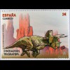 Dinosaurier Briefmarken mit Glitzersteinen Ankylosaurus Tyrannosaurus