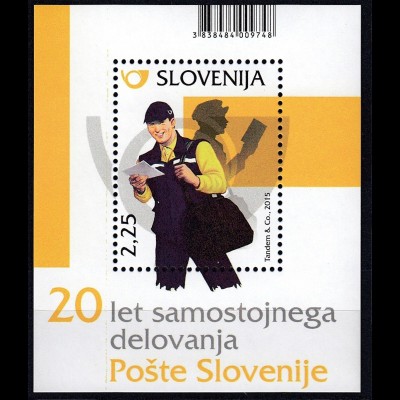 Slowenien Slovenia 2015 Block 79 20 Jahre slowenische Post