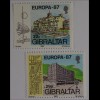 Gibraltar 1987, Nr. 519-20, Europa: Moderne Architektur, Neptue House, O.Heights