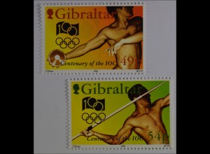 Gibraltar 1994 Michel Nr. 700-01 100 Jahre Internationales Olympisches Komitee