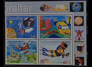 Gibraltar 2000, Nr. 901-04, Int. Malwettbewerb für Kinder, Fliegende Postboten