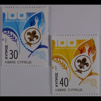 Zypern griechisch Cyprus 2007, Michel Nr. 1096-97, Europa: Pfadfinder