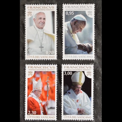 Vatikan Vatican 2015, Nr. 1827-30, Drittes Pontifikatsjahr von Papst Franziskus