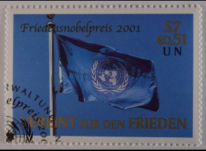 Vereinte Nationen UNO UN Wien 2001 Nr. 350 Verleihung des Friedensnobelpreises