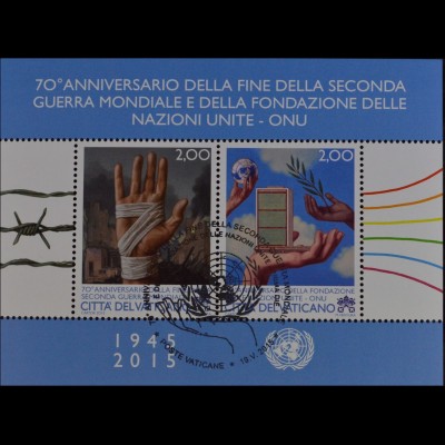 Vatikan Cittá del Vaticano 2015, Block 48, Gründung d. Vereinte Nationen