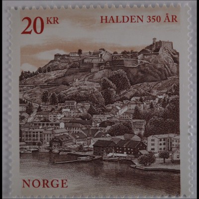 Norwegen Norway 2015, Michel Nr. 1879, 350 Jahre Stadt Halden, Stadtansicht