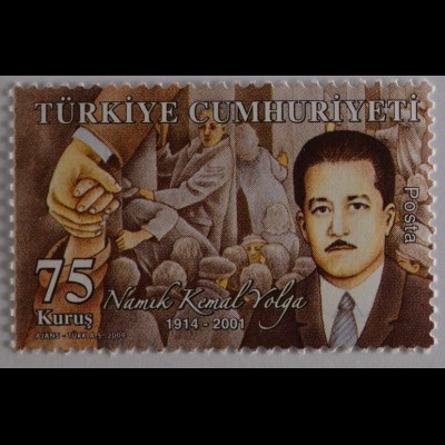 Türkei Turkey 2009, Michel Nr. 3778, 95. Geburtstag von Namik Kemal Yolga