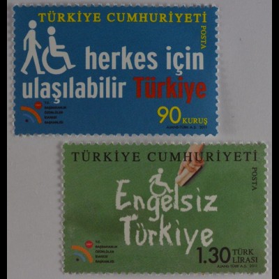 Türkei Turkey 2011, Michel Nr. 3883-84, Woche der Menschen mit Behinderungen