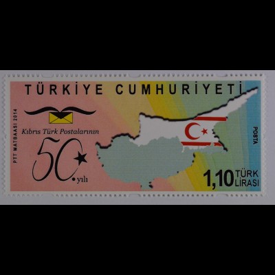 Türkei Turkey 2014, Michel Nr. 4083, 50 Jahre türkisch-zypriotische Post