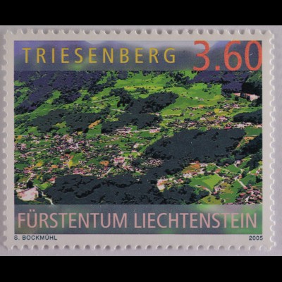 Liechtenstein 2005, Mi.Nr. 1369, Triessenberg; Luftaufnahme von Bruno Matt