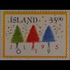 Schneemann und Schneefrau Weihnachten Jól 1995 Briefmarken