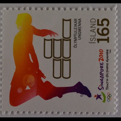 Island Iceland 2010 Mi-Nr. 1286 Olympische Jugendspiele Singapur Hochsprung