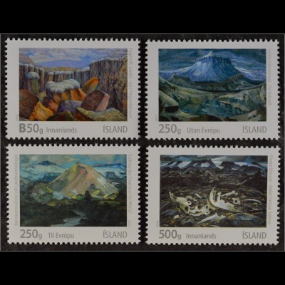 Island 2013 Michel Nr. 1407-10 bildende Kunst Neue Landschaftsmalerei