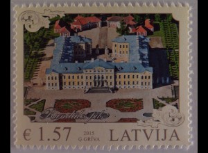 Lettland Latvia 2015, Michel Nr. 949, Architektur, Schlossansicht, Einzelwert